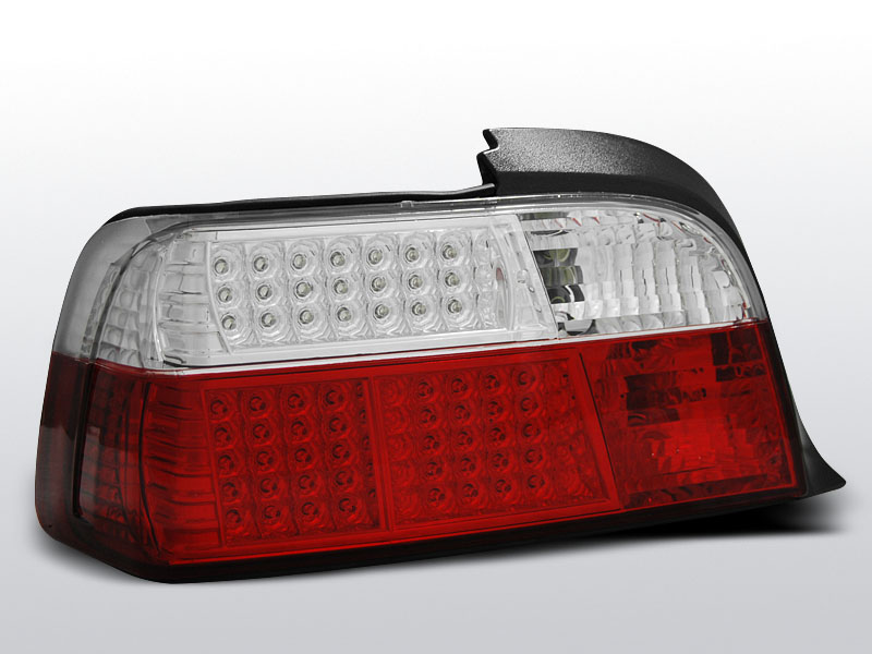 BMW E36 COUPE Piros Fehér LED -es hátsó lámpa