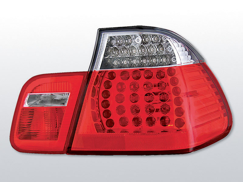 BMW E46 09.01-03.05 SEDAN Piros-Fehér Ledes Hátsó Lámpa