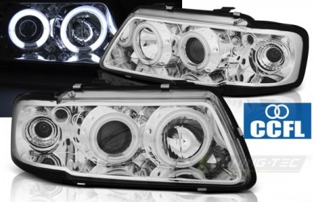 AUDI A3 8L 1996.08-2000.08 ANGEL EYES CCFL Króm Elsõ lámpa