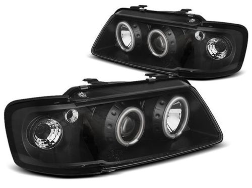 AUDI A3 8L 1996.08-2000.08 ANGEL EYES CCFL Fekete Elsõ lámpa